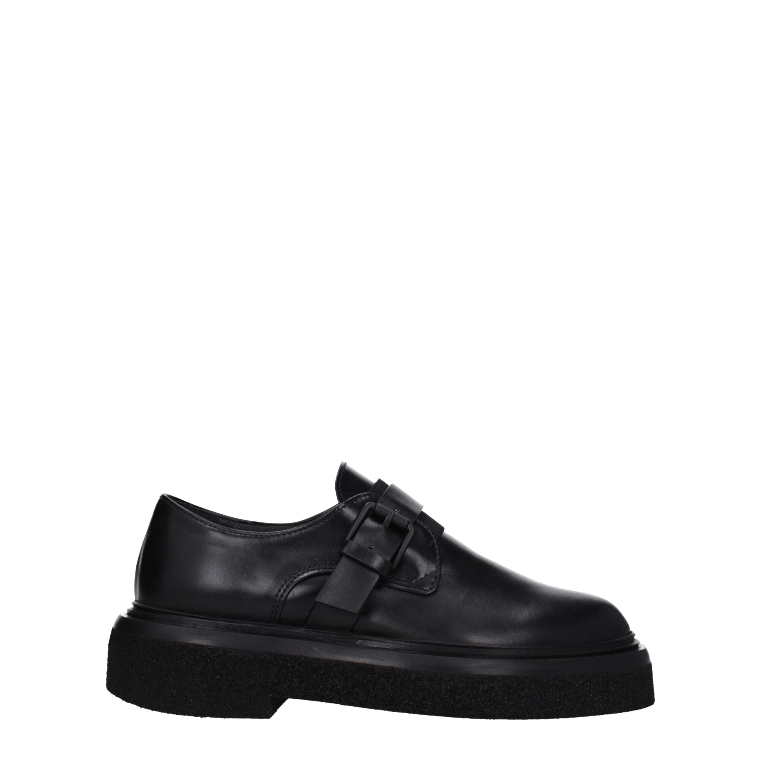 Max Mara Black Leather Oxfords And Derby